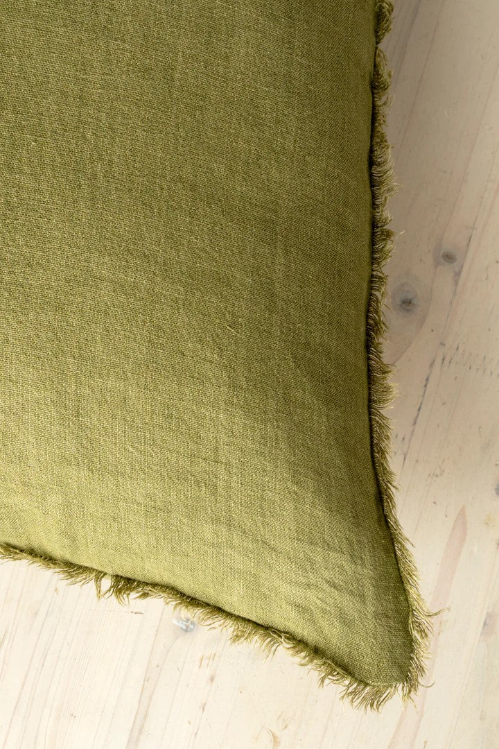 Lina Linen Dark Moss