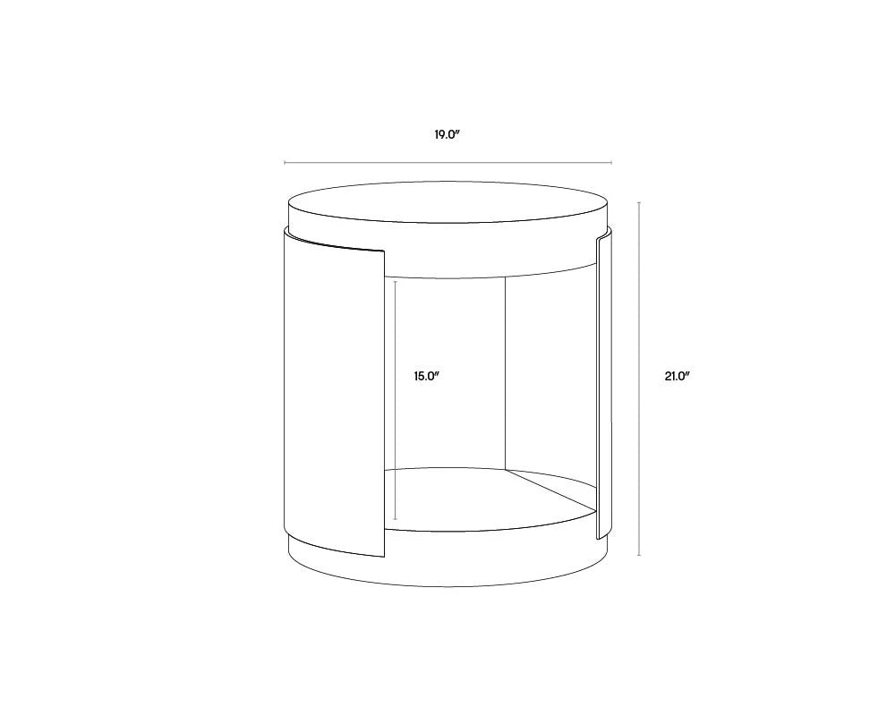 Cavette end table