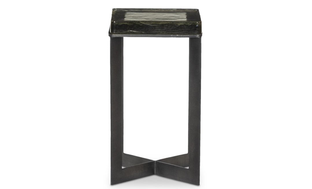 Lennie Cast Glass End Table
