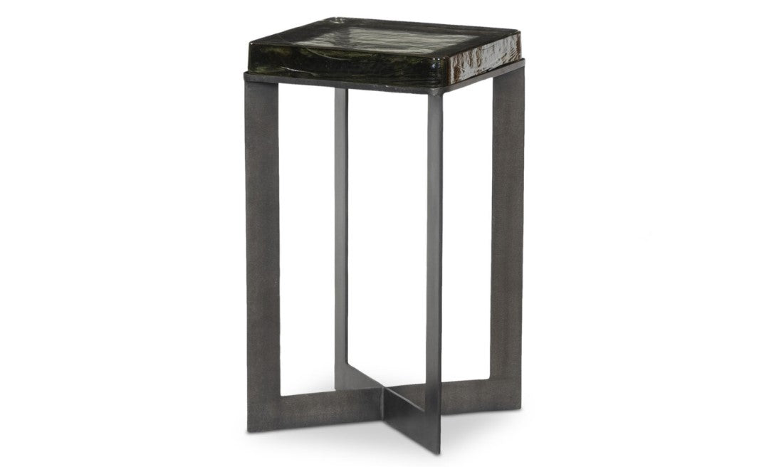 Lennie Cast Glass End Table