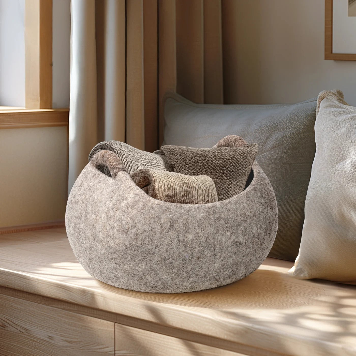 Modwool Felt Handle Basket - large