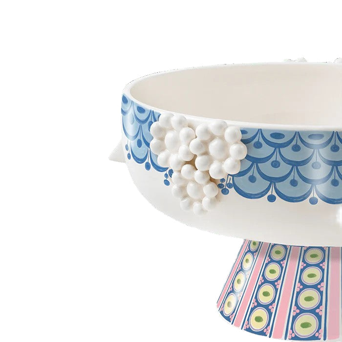 Eva Bowl on Stand, Blue