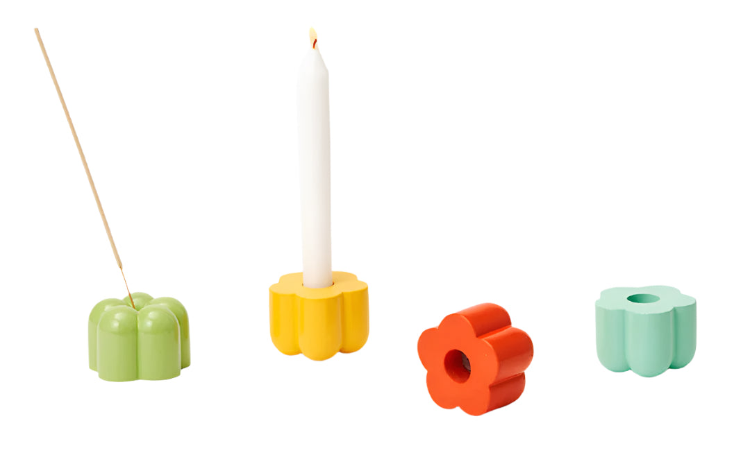 Poppy Candle and Incense Holder