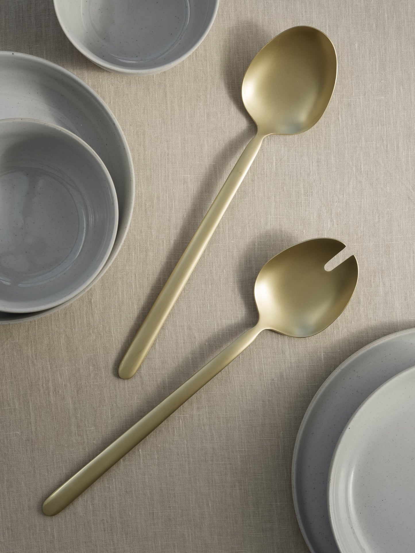 Stella Salad Servers Champagne