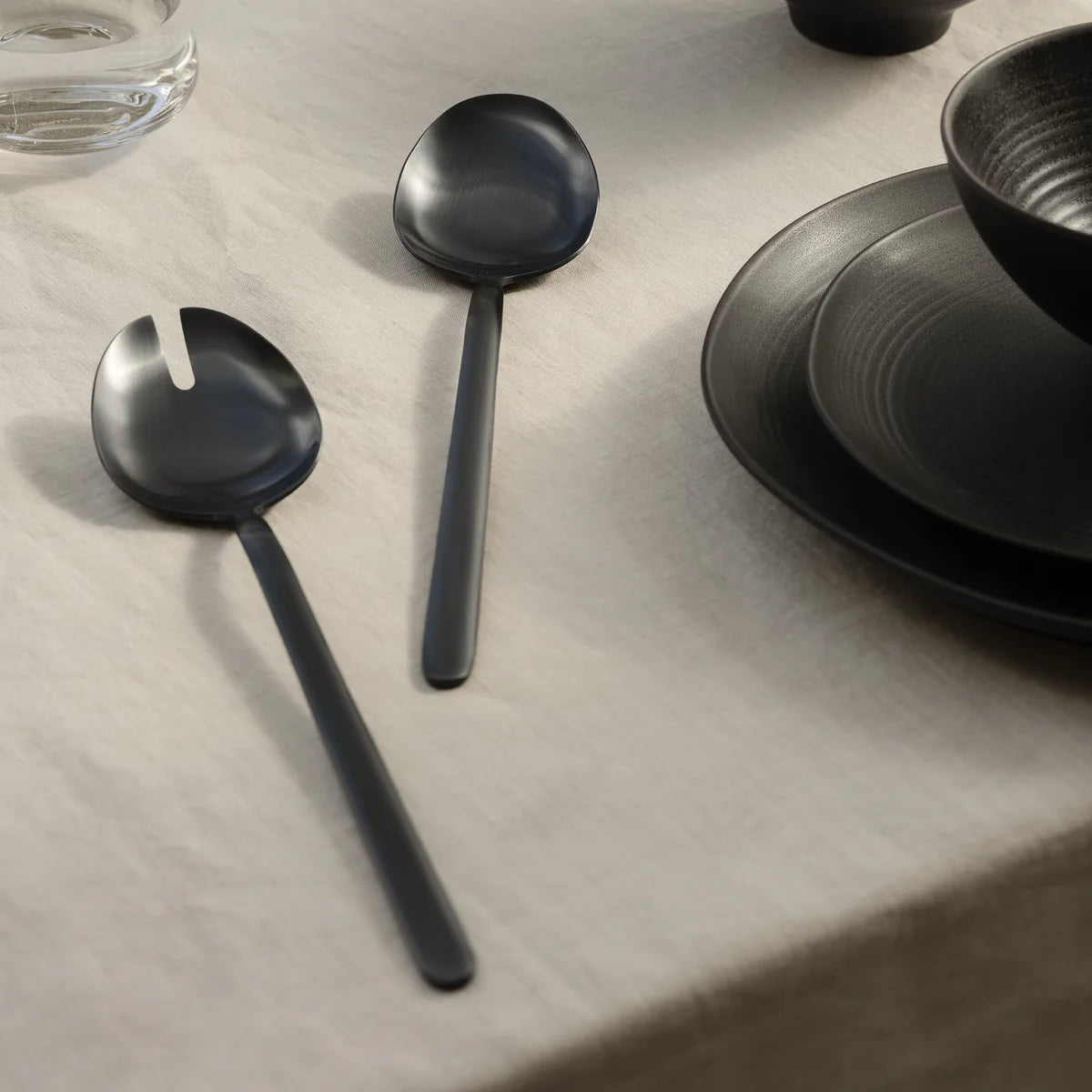 Stella Salad Servers Black