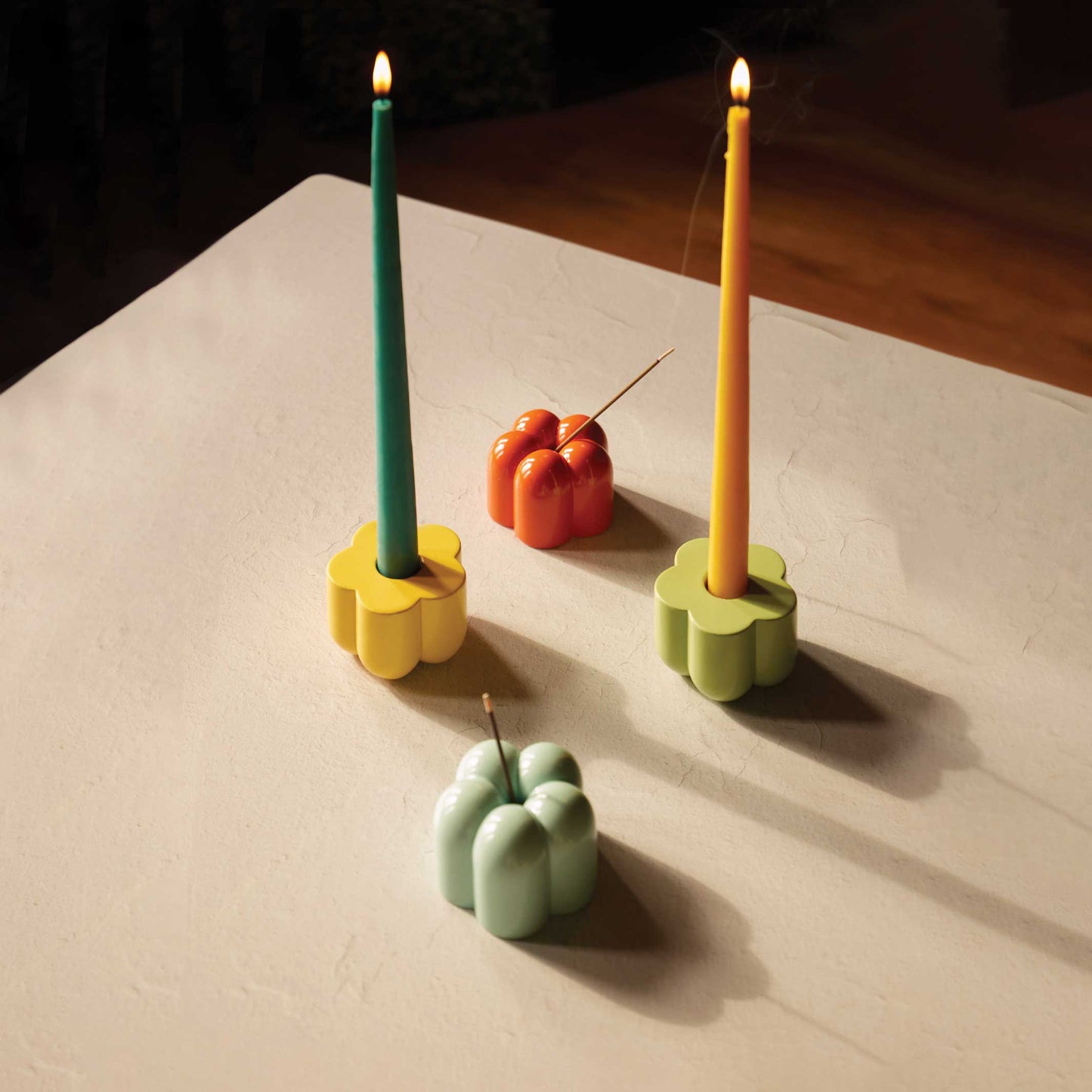 Poppy Candle and Incense Holder