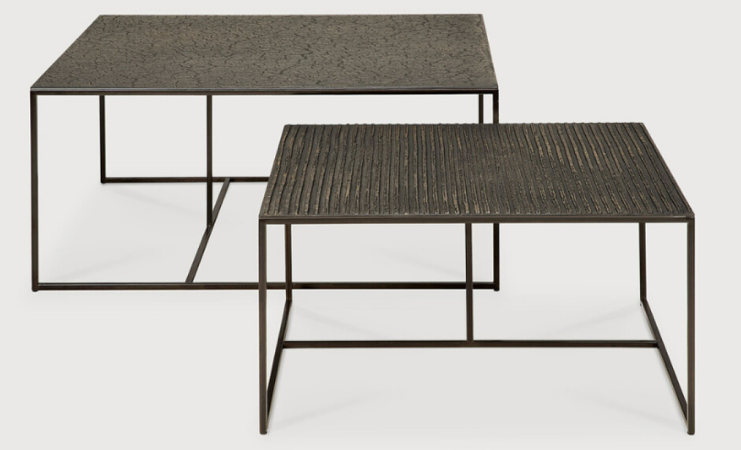 Pentagon nesting coffee table set