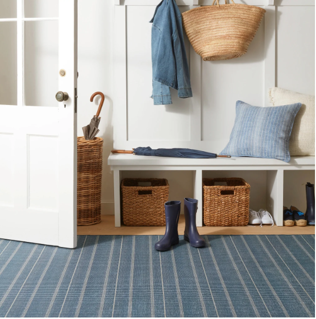 Samson Navy Machine Washable Rug