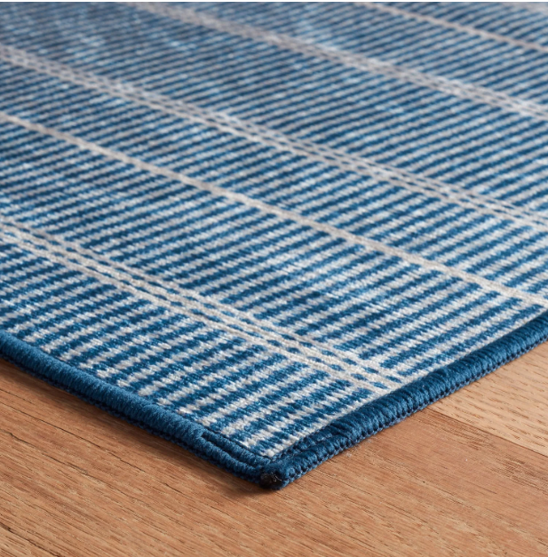 Samson Navy Machine Washable Rug