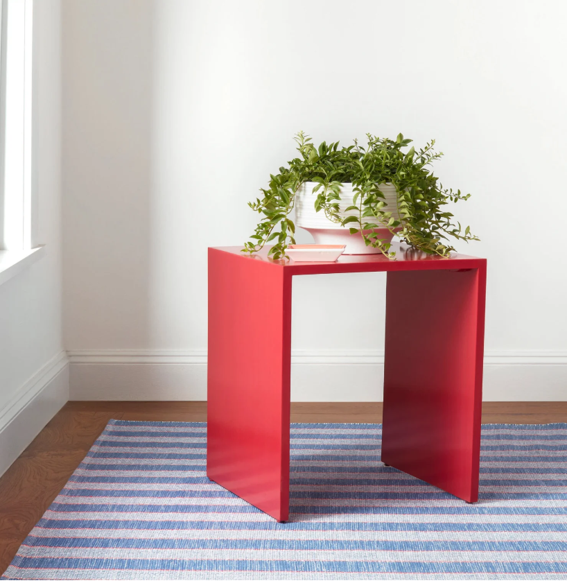 Hillsgrove Stripe Denim Handwoven Cotton Rug