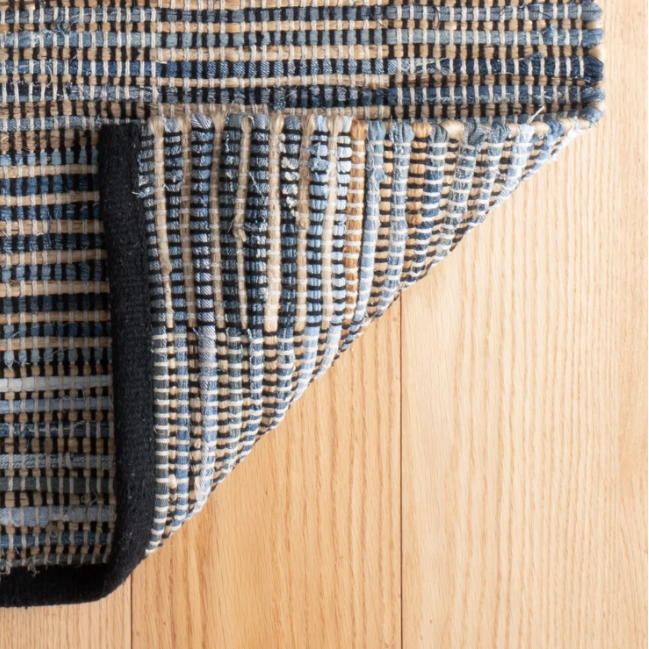 Denim Rag Gridwork Handwoven Rug