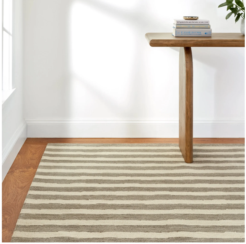 Silas Stripe Hand Micro Hooked Wool Rug