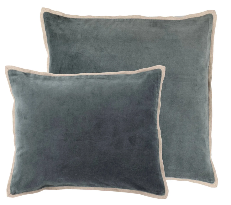Gehry Velvet Linen Decorative Pillow Pacific