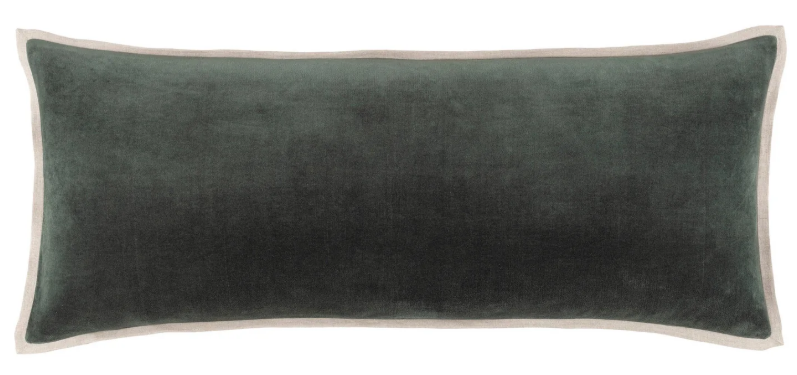 Gehry Velvet Linen Decorative Pillow Everglade
