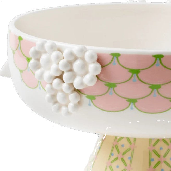 Eva Bowl on Stand, Soft Pink