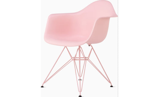 Herman Miller x HAY Eames Molded Plastic Armchair in Powder Pink