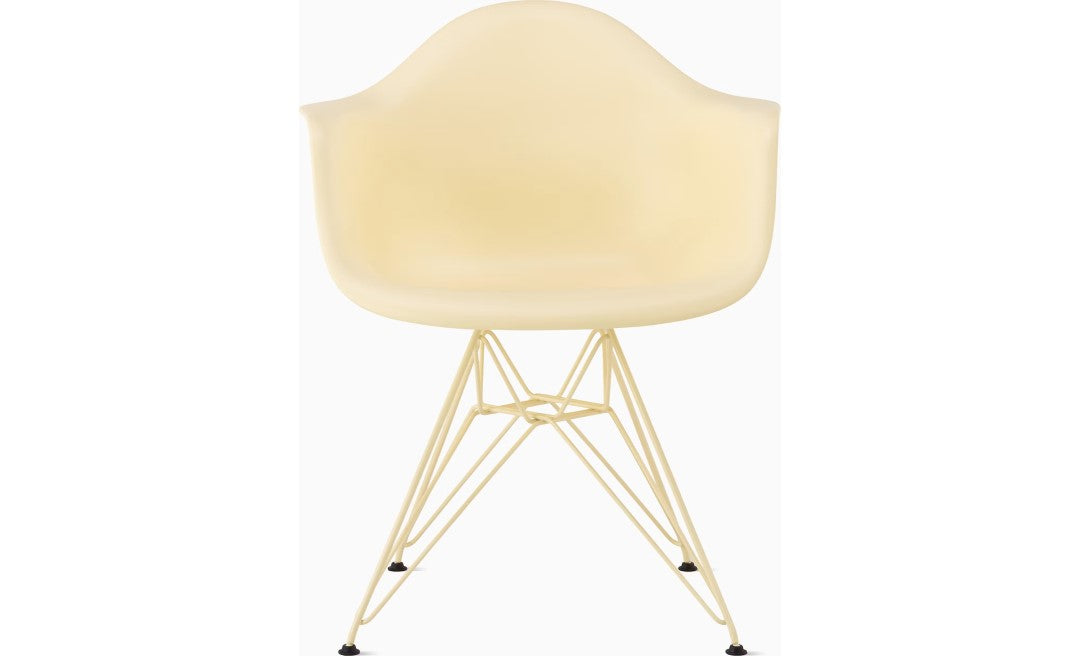 Herman Miller x HAY Eames Molded Plastic Armchair in Powder Yellow