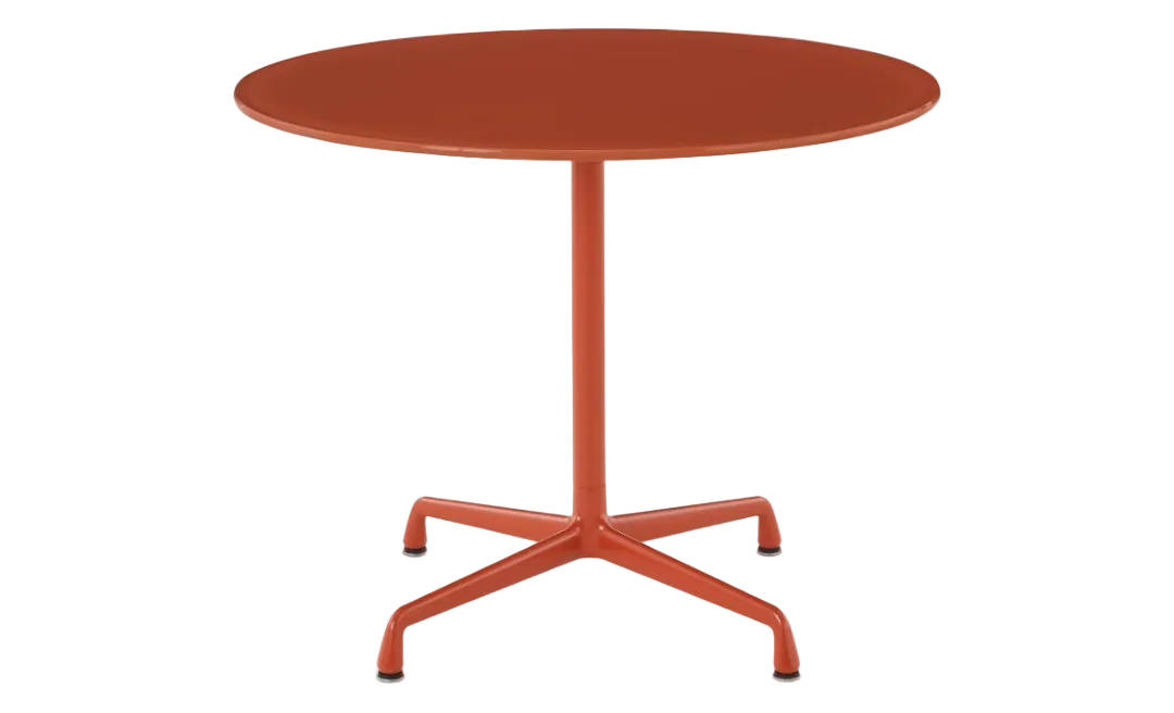 Herman Miller x HAY Eamesยฎ Universal Base Round Table in Iron Red