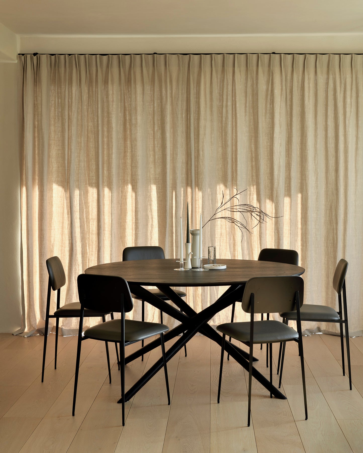 Mikado Black Oak Dining Table