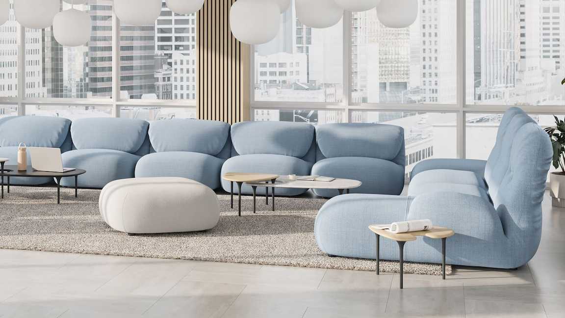 Luva Modular Sofa in Cozy Heathered Blue Grey