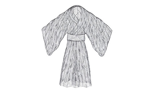 Kimono Woman Sculpture Metal
