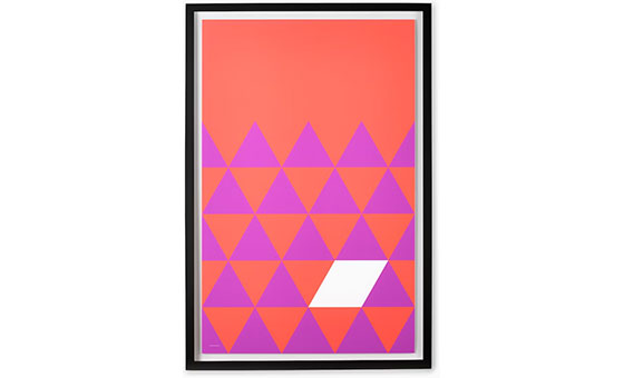 Nelson Pop Art Purple Triangles Poster