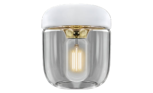 Acorn White and Polished Brass
