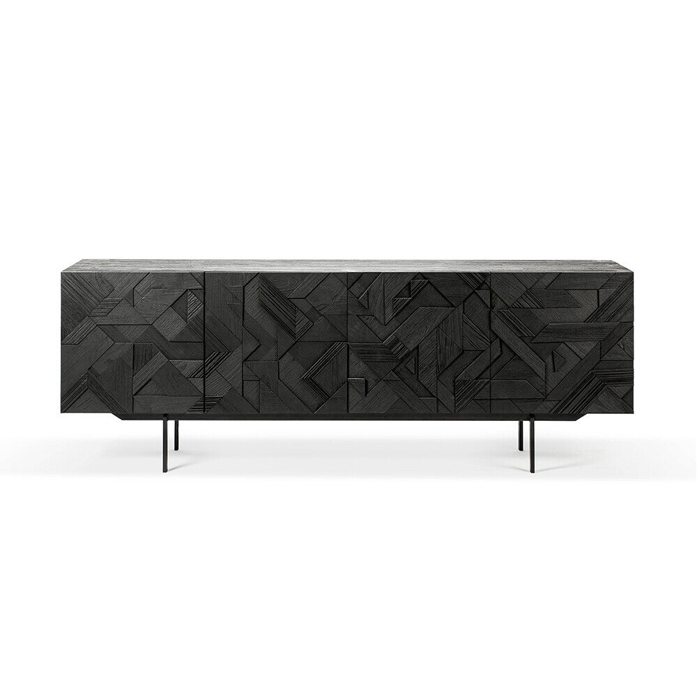 Graphic Teak black sideboard