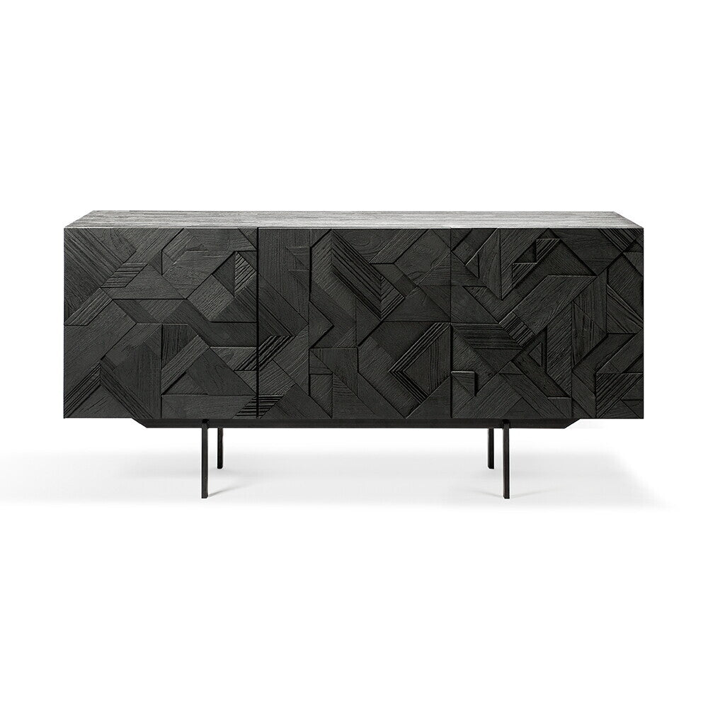 Graphic Teak black sideboard