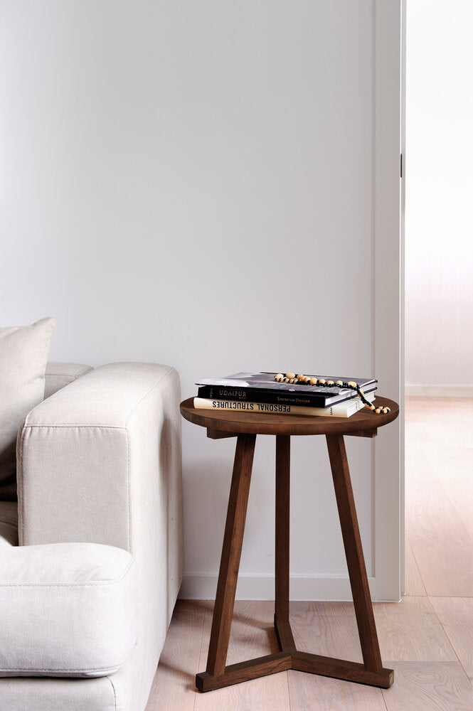 Tripod Teak side table