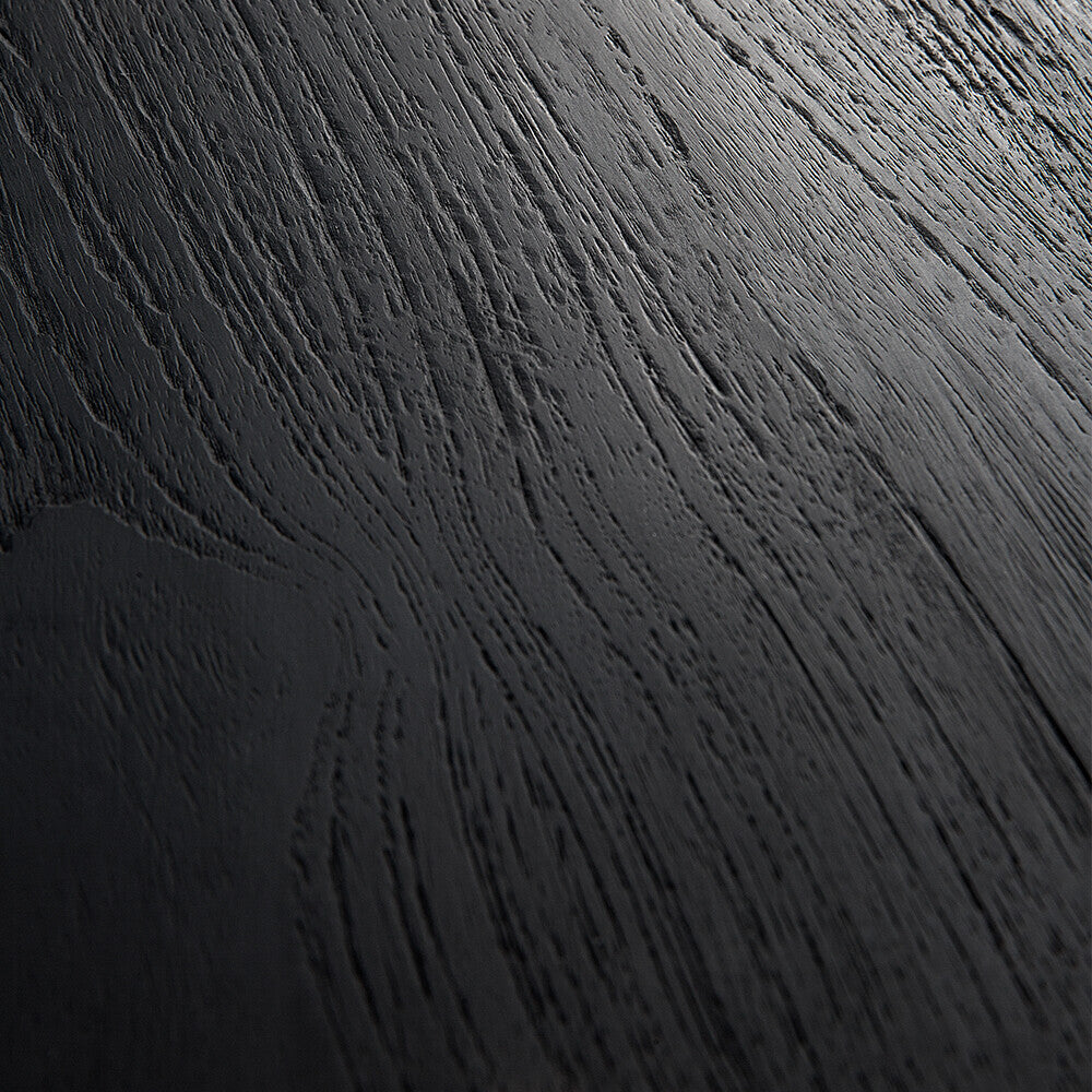 Torsion Oak  round black dining table