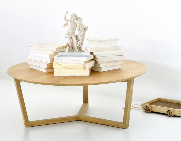 Tripod Oak Coffee Table
