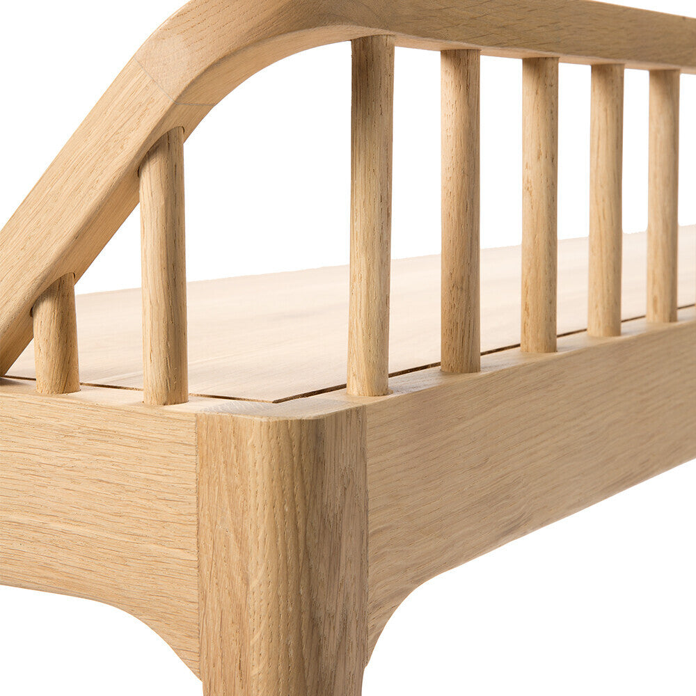 Spindle Oak bench