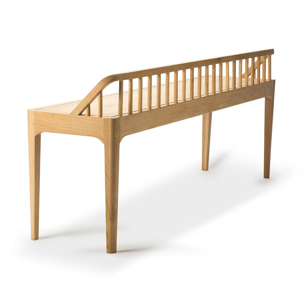 Spindle Oak bench