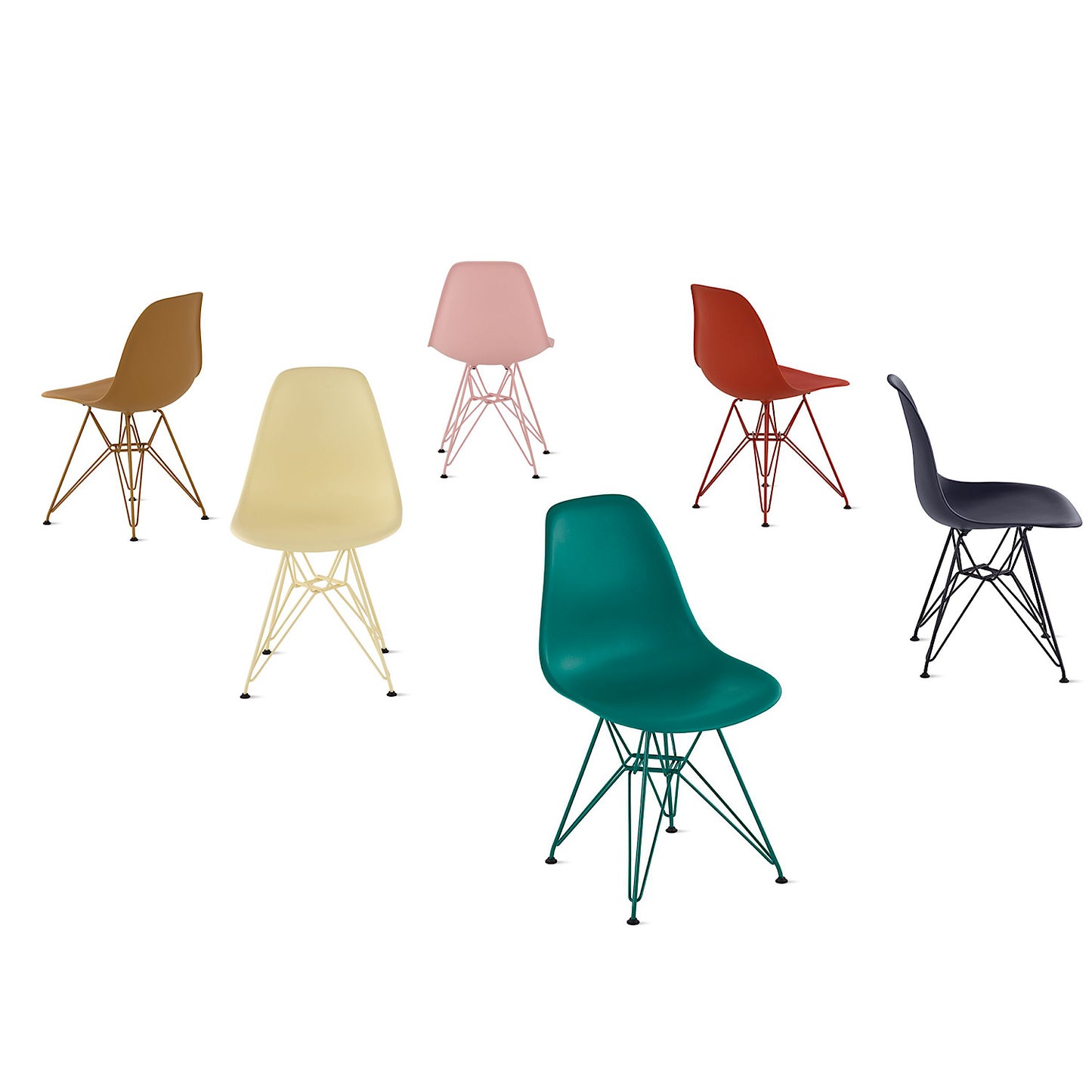 Herman Miller x HAY Eames Molded Plastic Side Chair in Mint Green