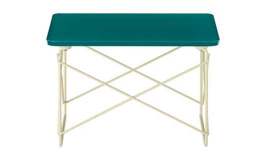 Herman Miller x HAY Eames Wire Base Low Table in Mint Green & Powder Yellow