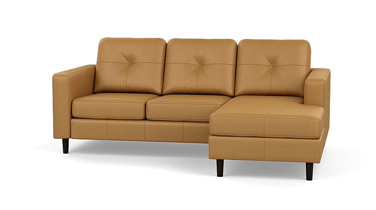 Solo 2-Piece Sectional with Chaise Leather