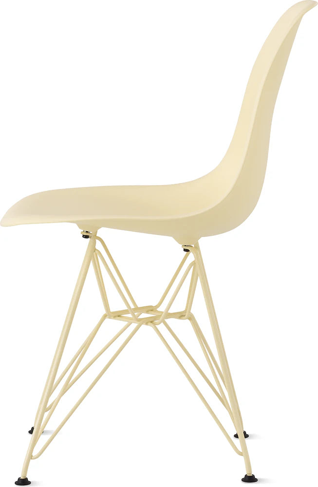 Herman Miller x HAY Eames Molded Plastic Side Chair in Powder Yellow