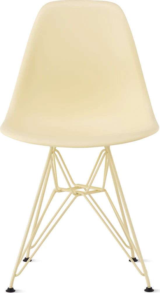 Herman Miller x HAY Eames Molded Plastic Side Chair in Powder Yellow