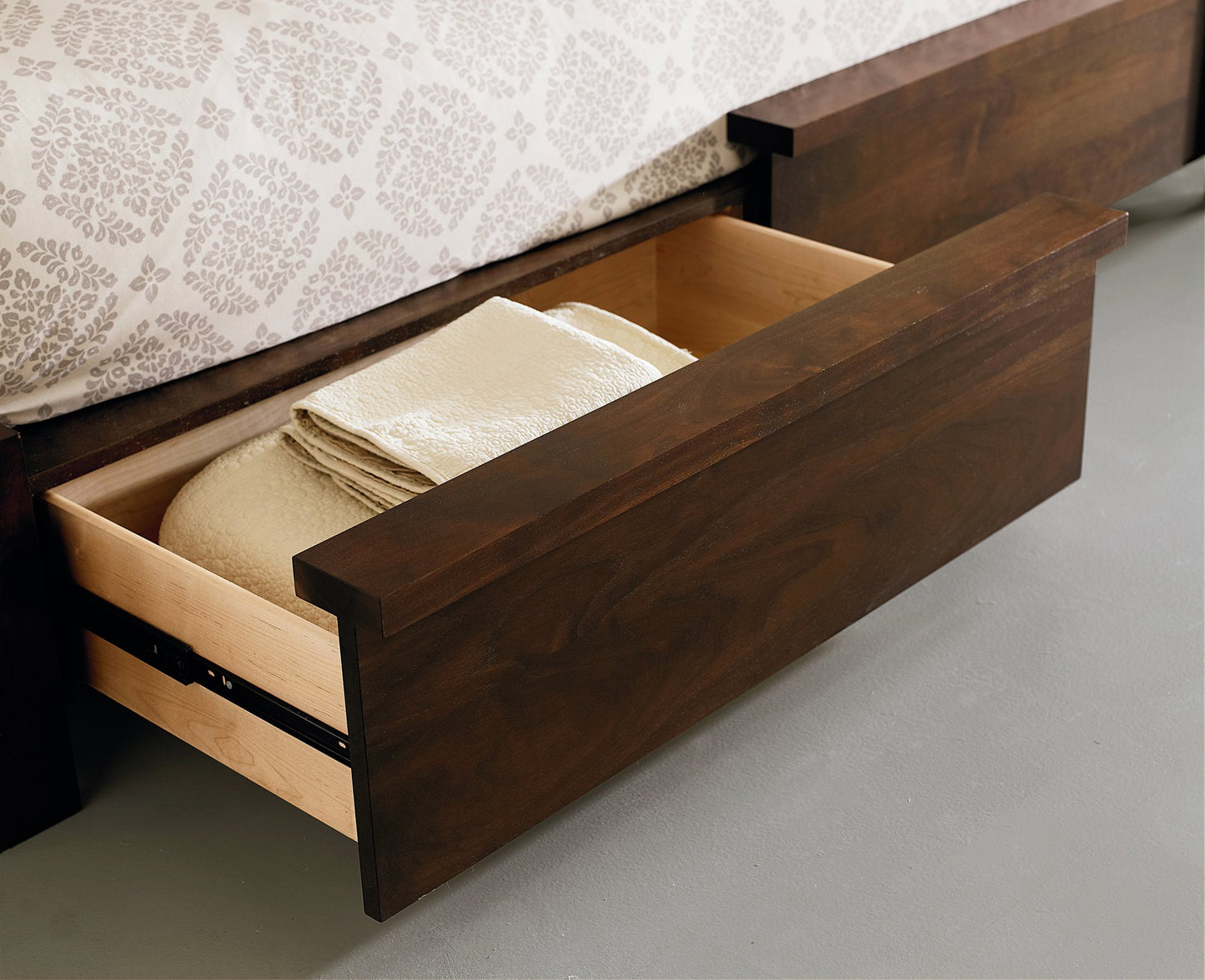 Phase Walnut Panel Bed