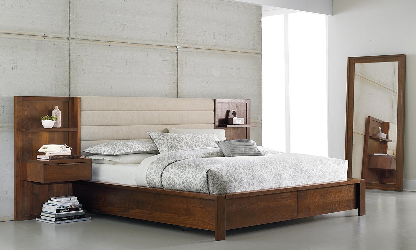 Phase Walnut Panel Bed