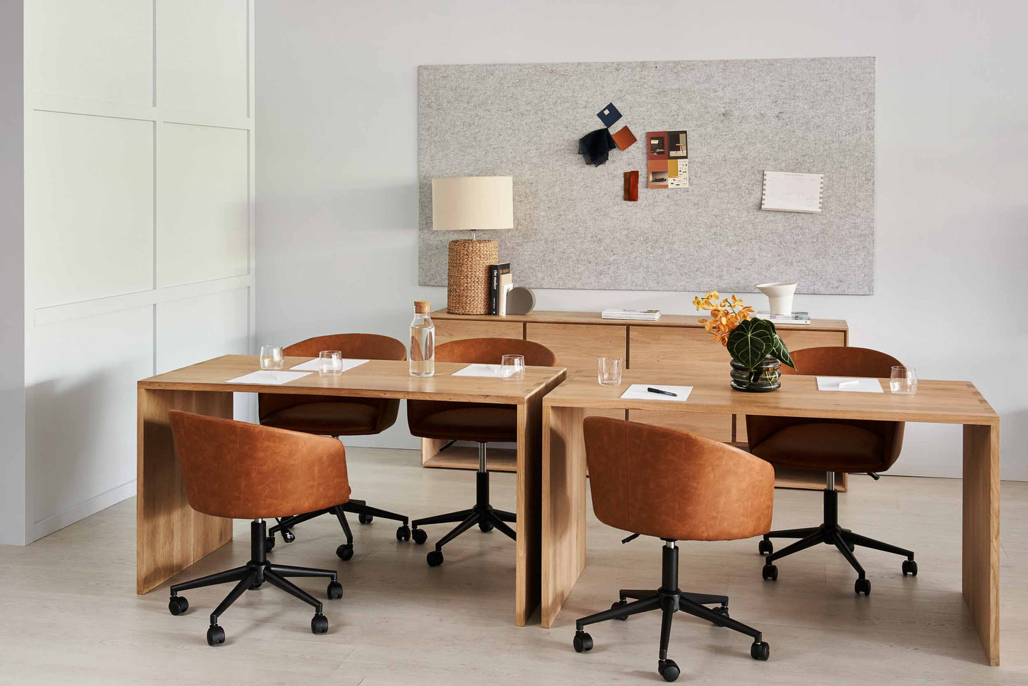 Oak U Desk