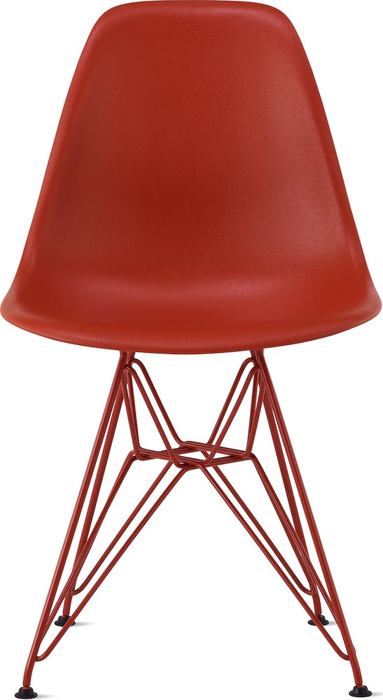 Herman Miller x HAY Eames Molded Plastic Side Chair in Iron Red