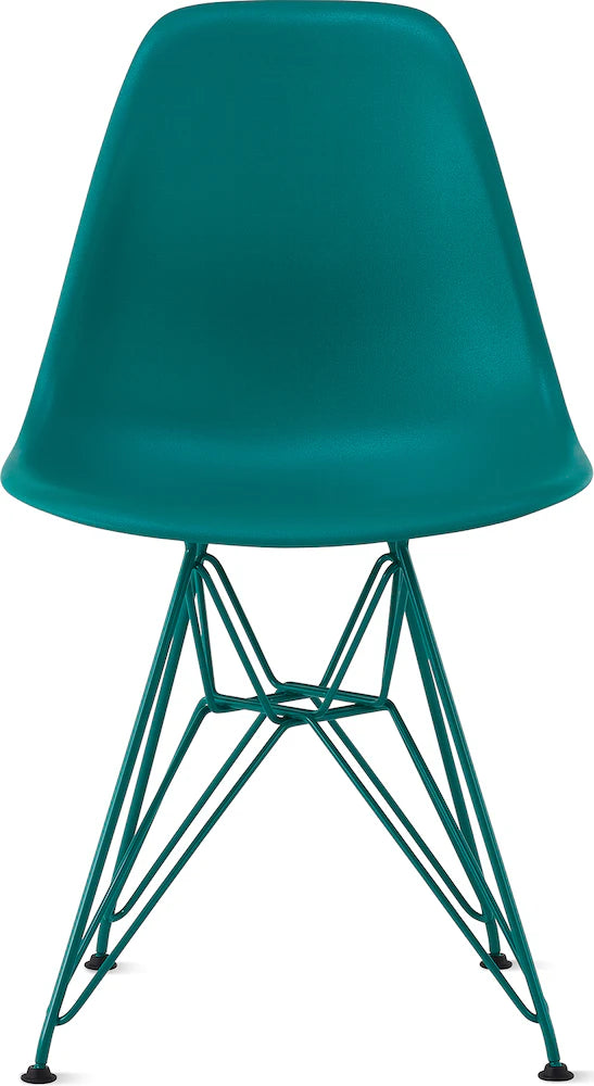 Herman Miller x HAY Eames Molded Plastic Side Chair in Mint Green