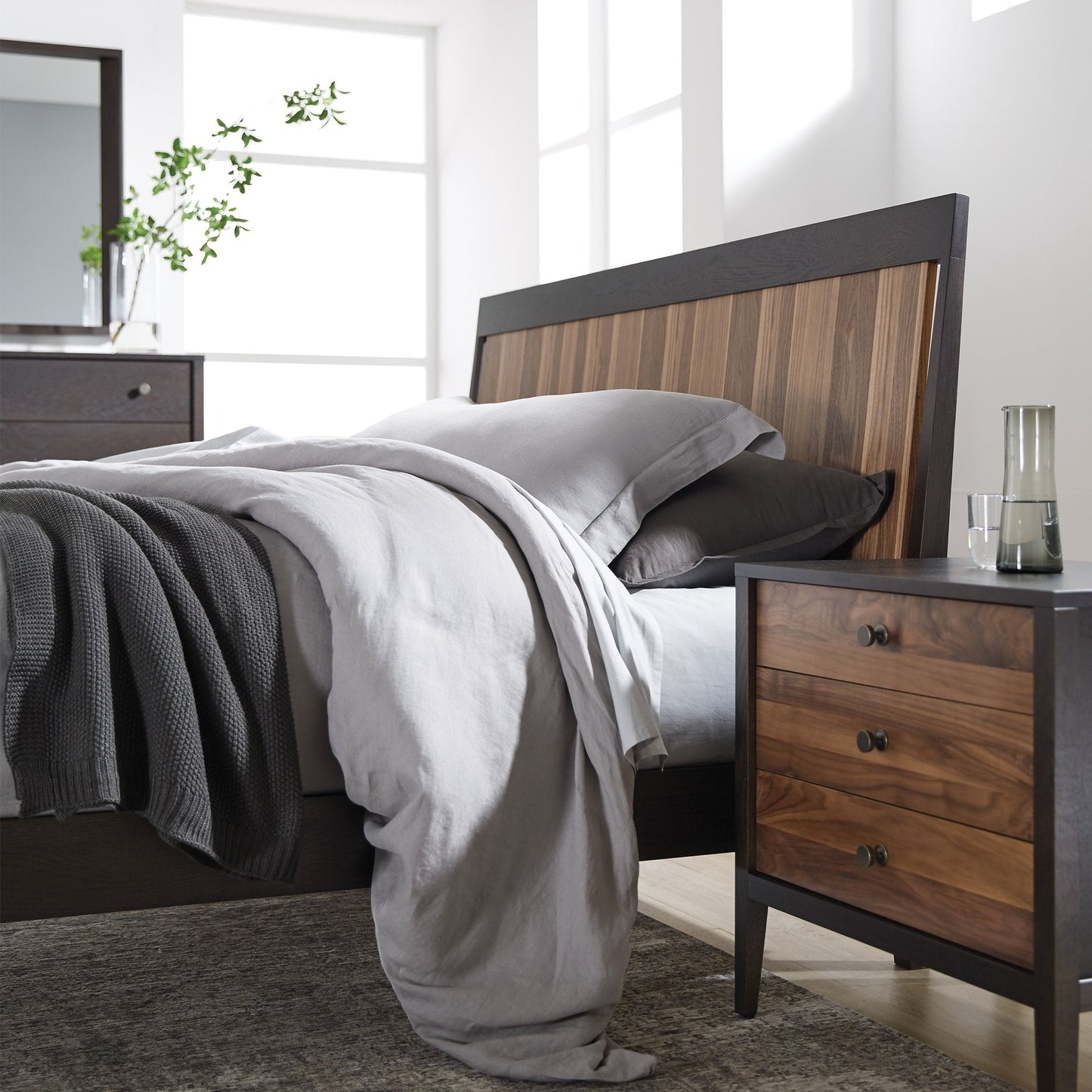 Hayden Bed Walnut Stripe