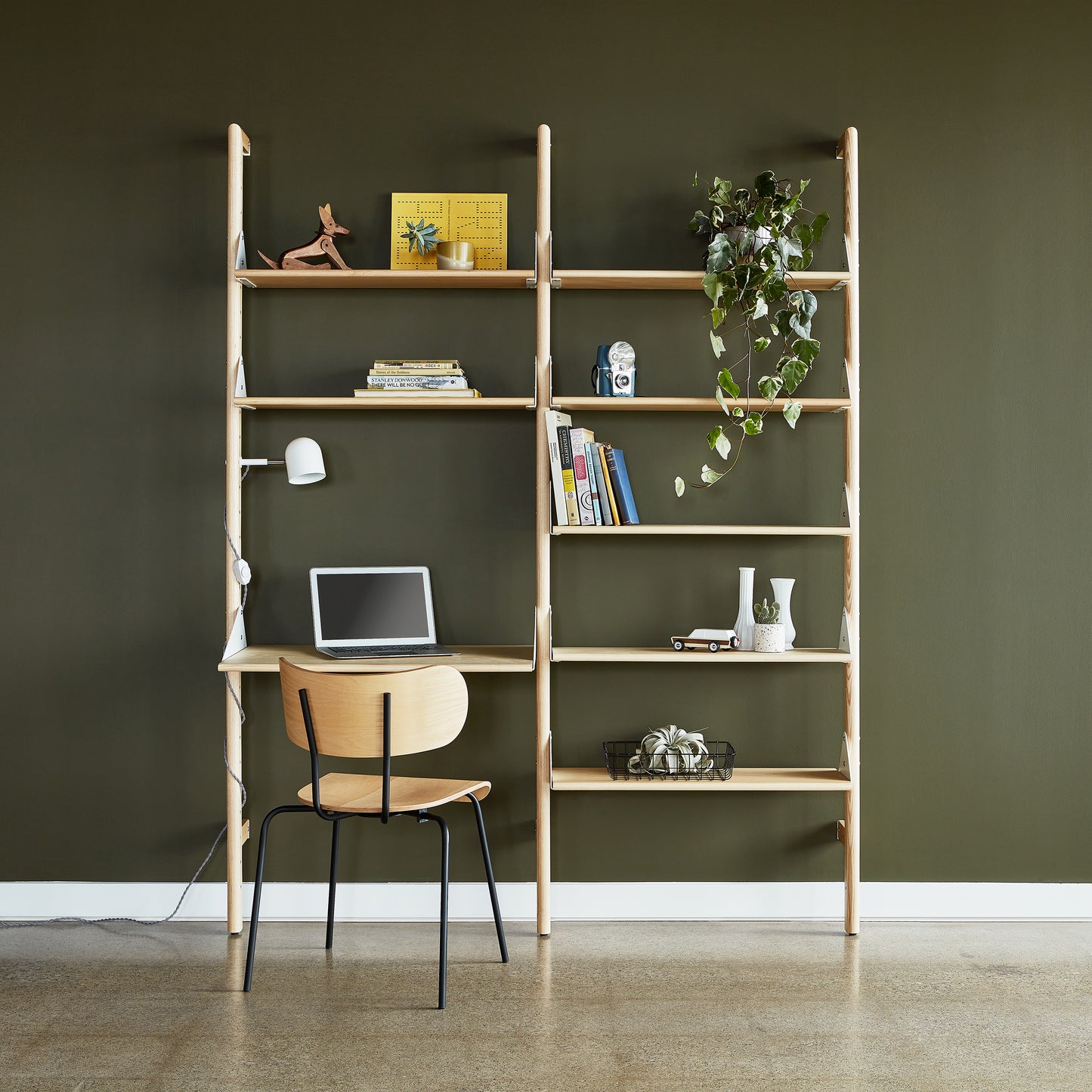 Branch-2 Shelving Unit with Desk