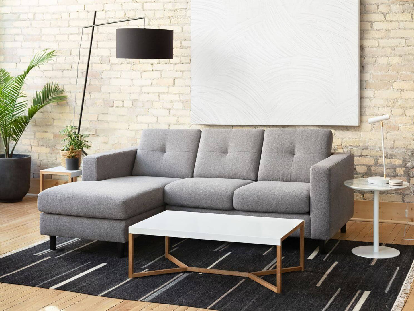 Solo 2 Piece Sectional with Chaise Fabric