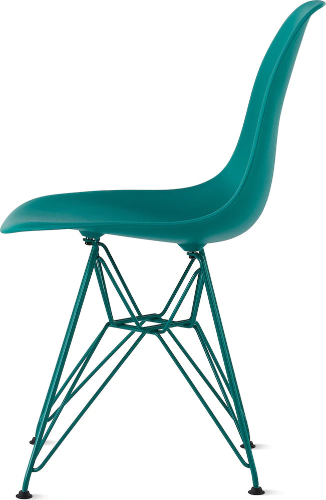 Herman Miller x HAY Eames Molded Plastic Side Chair in Mint Green