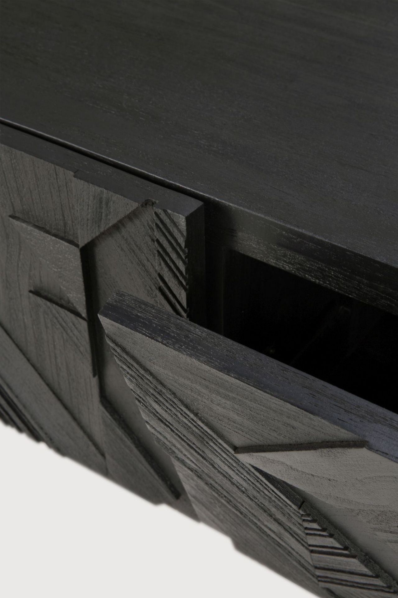 Teak graphic tv cupboard