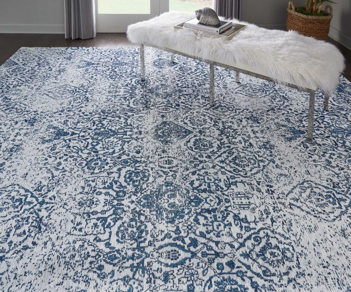 Damask Ivory/Navy